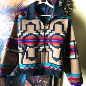 70’s Rare Vintage Pendleton  Mens High Grade Western Wear  Full Zip, Lined, Sout